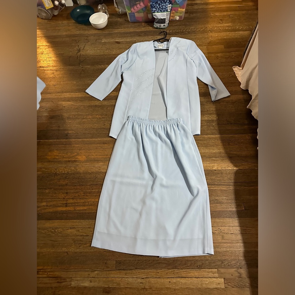 Dolce shirt skirt and sweater 3 piece set